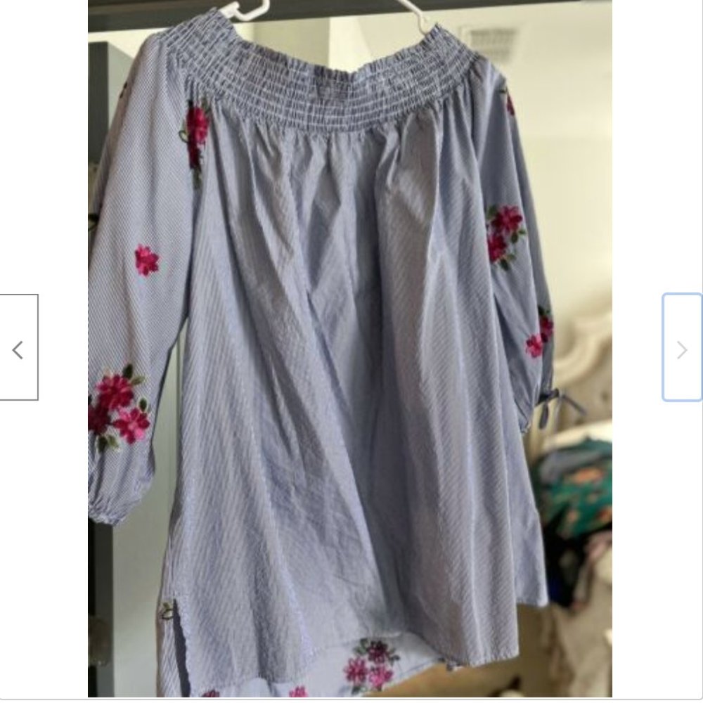 Melissa Paige Floral Top - Blue/Pink - 1x - Picture 3 of 3